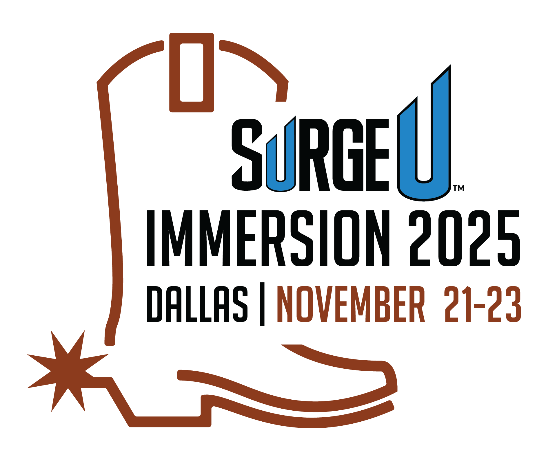 SurgeU Immersion 2025 Dallas lofo with dates